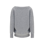 Ermanno Scervino Gray Cashmere Sweatshirt Ermanno Scervino