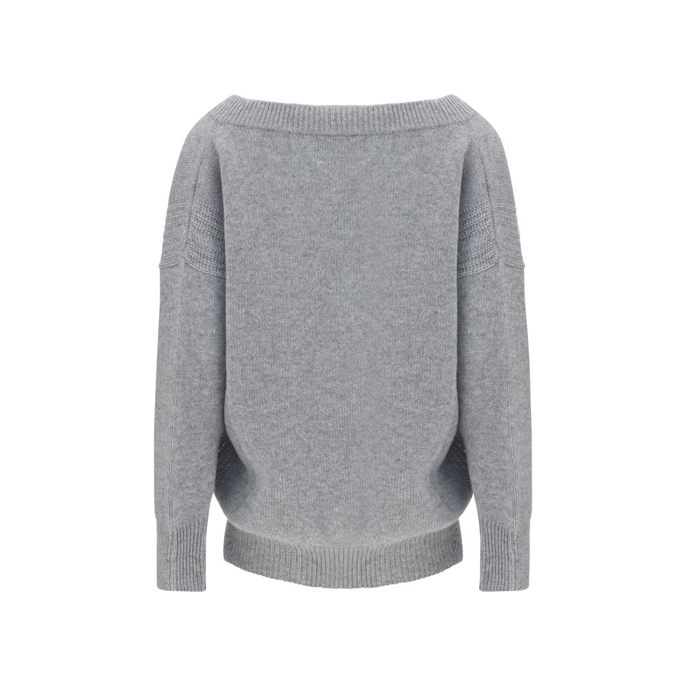 Ermanno Scervino Gray Cashmere Sweatshirt Ermanno Scervino