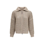 Brunello Cucinelli Gray Cashmere Cardigan