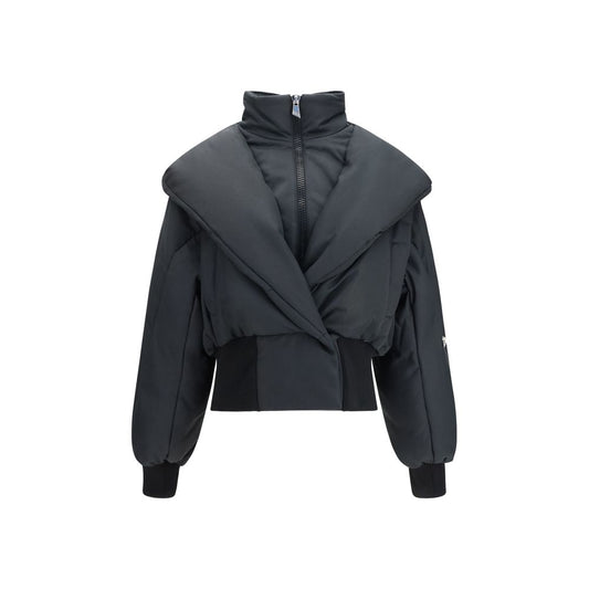 The Attico Black Cotton Full-Length Jacket