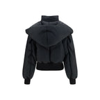 The Attico Black Cotton Full-Length Jacket