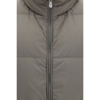 Brunello Cucinelli Gray Polyester Sleeveless Jacket
