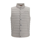 Brunello Cucinelli White Polyester Sleeveless Jacket