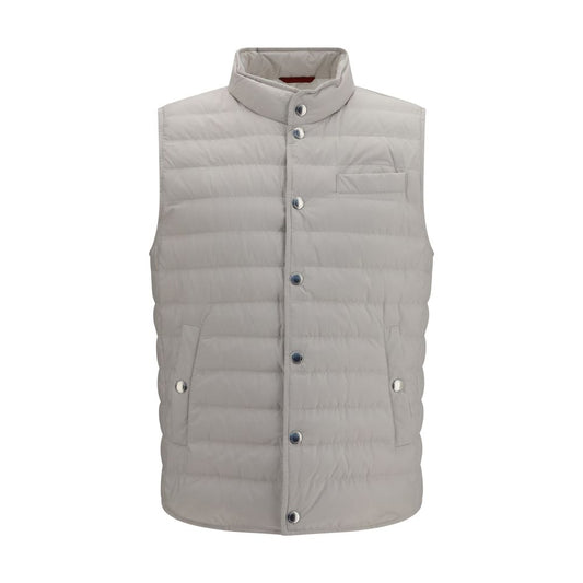 Brunello Cucinelli White Polyester Sleeveless Jacket