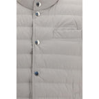 Brunello Cucinelli White Polyester Sleeveless Jacket