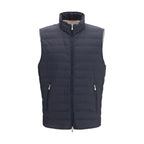 Brunello Cucinelli Blue Polyester Sleeveless Jacket