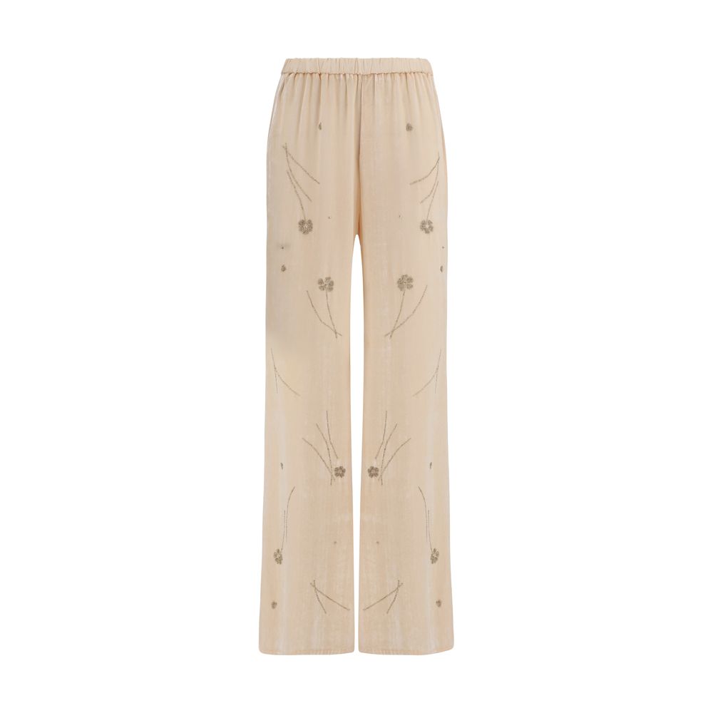 Forte_Forte Multicolor Viscose Flared Pants Forte_Forte