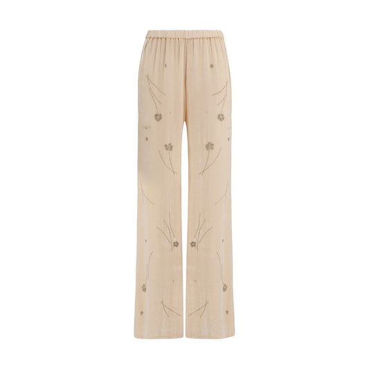 Forte_Forte Multicolor Viscose Flared Pants Forte_Forte