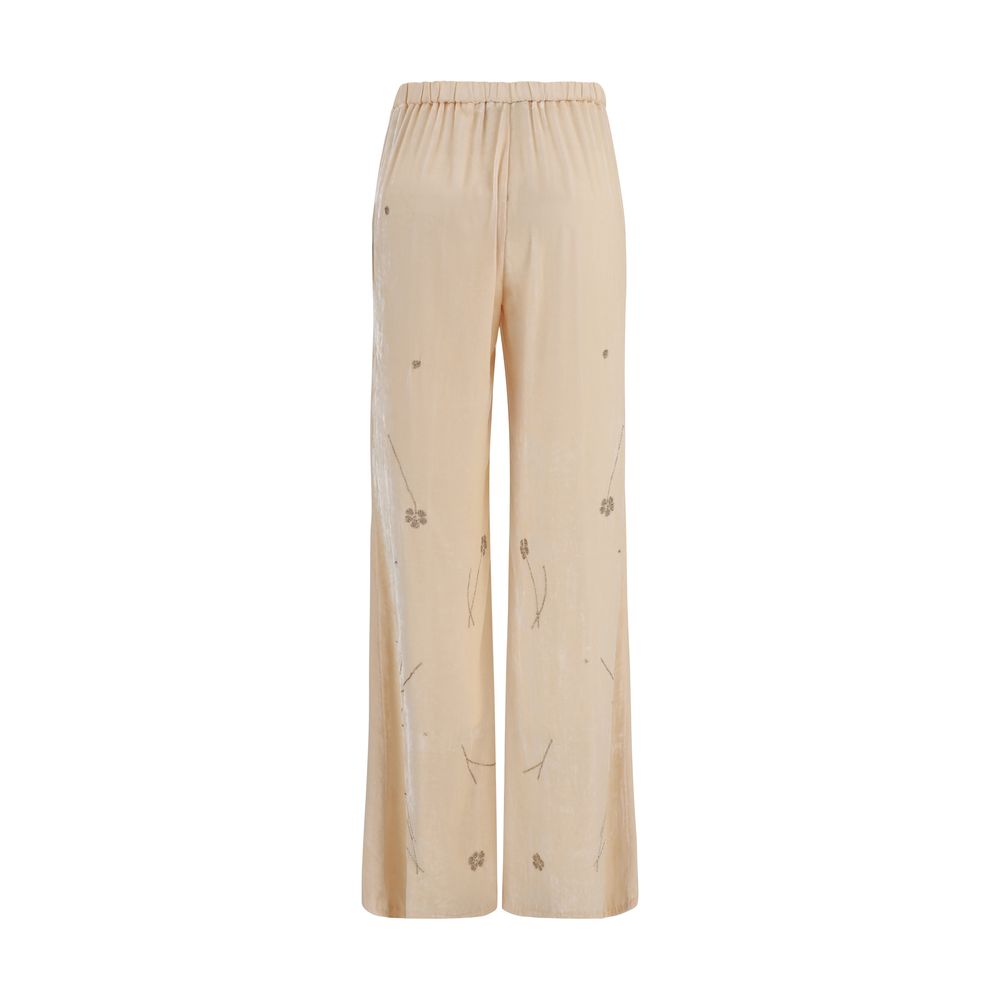Forte_Forte Multicolor Viscose Flared Pants Forte_Forte