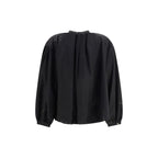 Forte_Forte Black Cotton Pattern Shirt