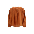 Forte_Forte Orange Cotton Pattern Shirt Forte_Forte