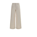 Max Mara White Cotton Casual Pants Max Mara