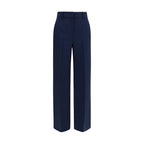 Max Mara Blue Wool Oves Aries Casual Pants Max Mara