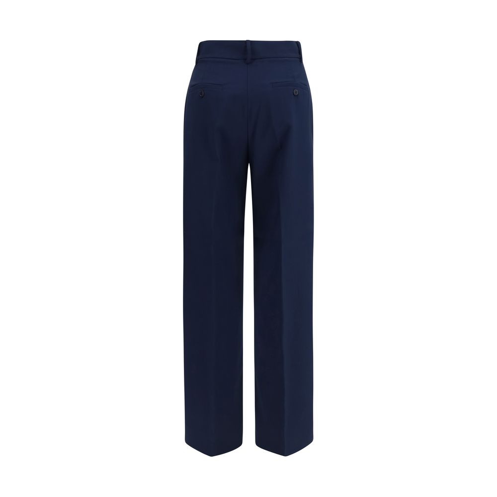 Max Mara Blue Wool Oves Aries Casual Pants Max Mara
