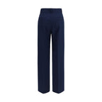 Max Mara Blue Wool Oves Aries Casual Pants Max Mara