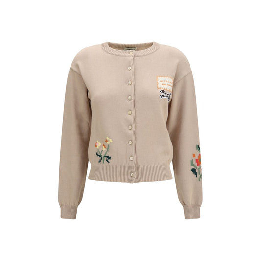 Max Mara Beige Cotton Cardigan Max Mara