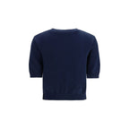 Max Mara Blue Cotton Sweatshirt Max Mara