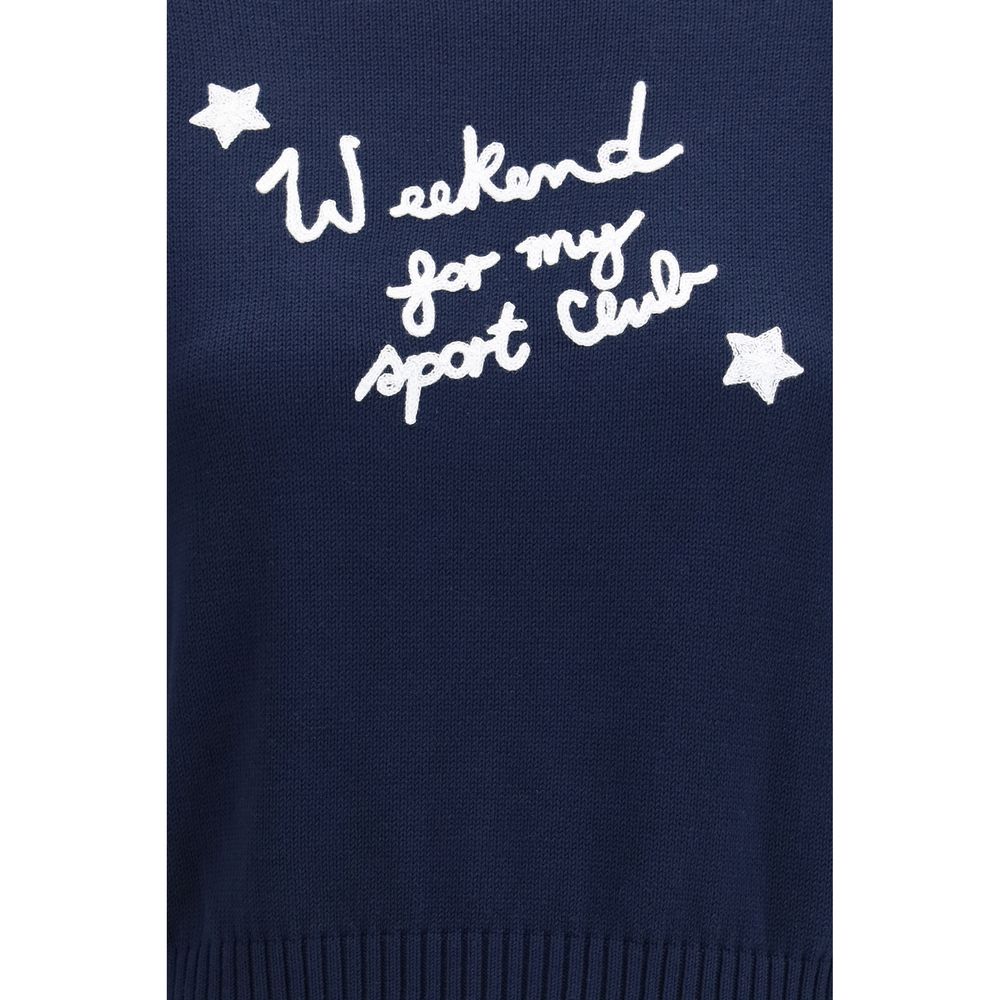 Max Mara Blue Cotton Sweatshirt Max Mara