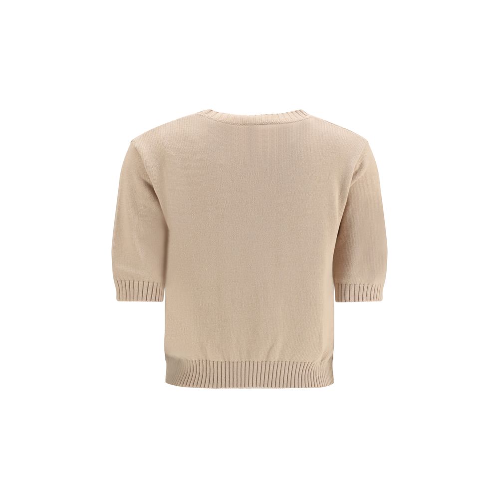 Max Mara Beige Cotton Sweatshirt Max Mara