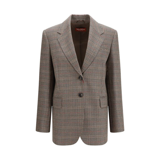 Max Mara Brown Wool Oves Aries Blazer Max Mara