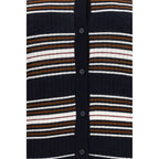 Max Mara Blue Silk Cardigan Max Mara