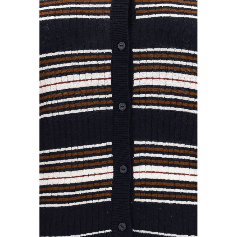 Max Mara Blue Silk Cardigan Max Mara