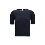 Max Mara Blue Silk T-Shirt Max Mara