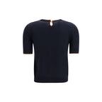 Max Mara Blue Silk T-Shirt Max Mara