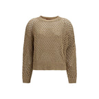 Max Mara Beige Cotton Sweatshirt Max Mara