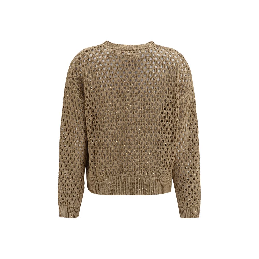 Max Mara Beige Cotton Sweatshirt Max Mara