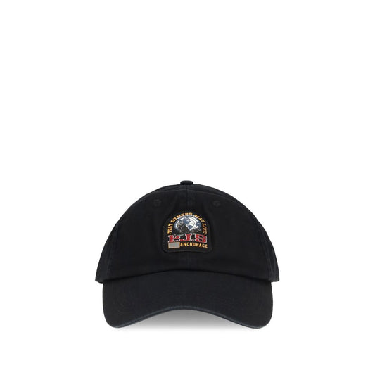 Parajumpers Black Cotton Cap Baseball Hat Parajumpers