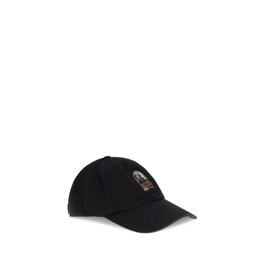 Parajumpers Black Cotton Cap Baseball Hat Parajumpers
