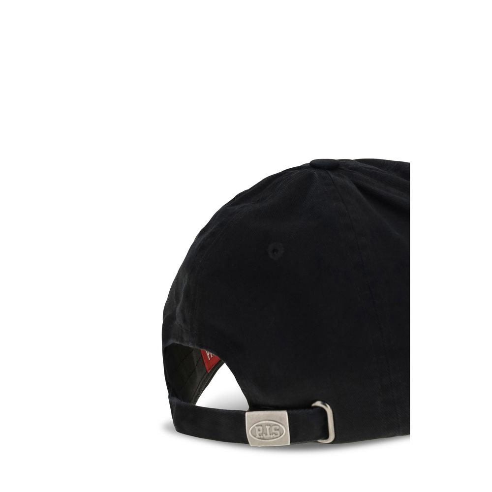 Parajumpers Black Cotton Cap Baseball Hat Parajumpers