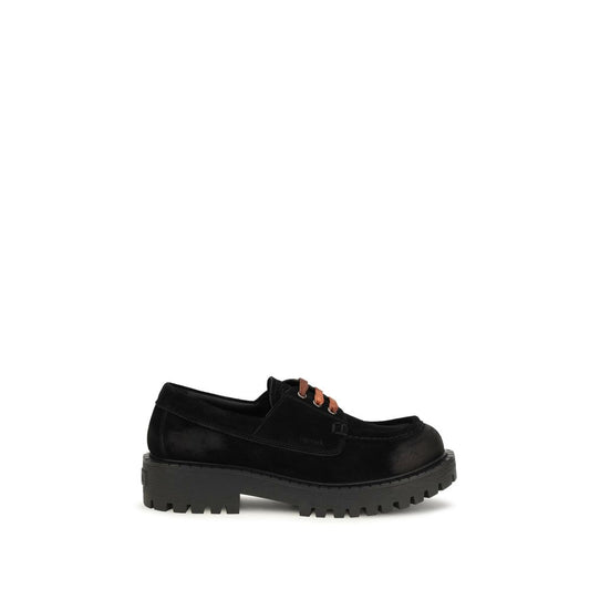 Prada Black Suede Leather Slip-On Loafers Prada