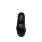 Prada Black Suede Leather Slip-On Loafers Prada