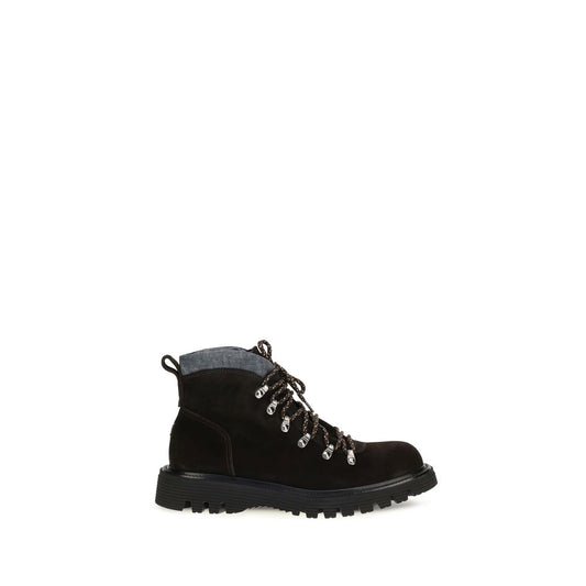 Fratelli Rossetti Brown Suede Leather Lace-Up Boots Fratelli Rossetti