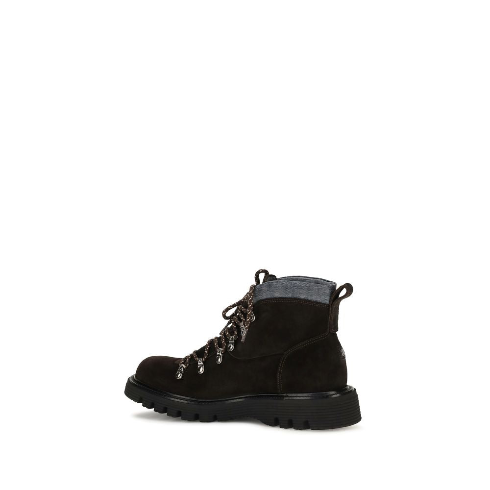 Fratelli Rossetti Brown Suede Leather Lace-Up Boots Fratelli Rossetti