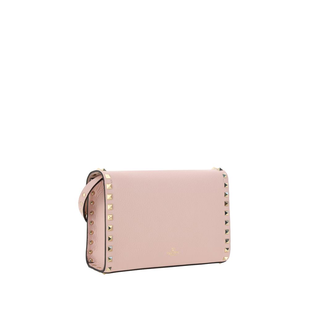 Valentino Garavani Pink Calf Leather Bos Taurus Shoulder Bag Valentino Garavani