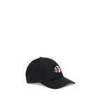 Moncler Black Cotton Cap Baseball Hat Moncler