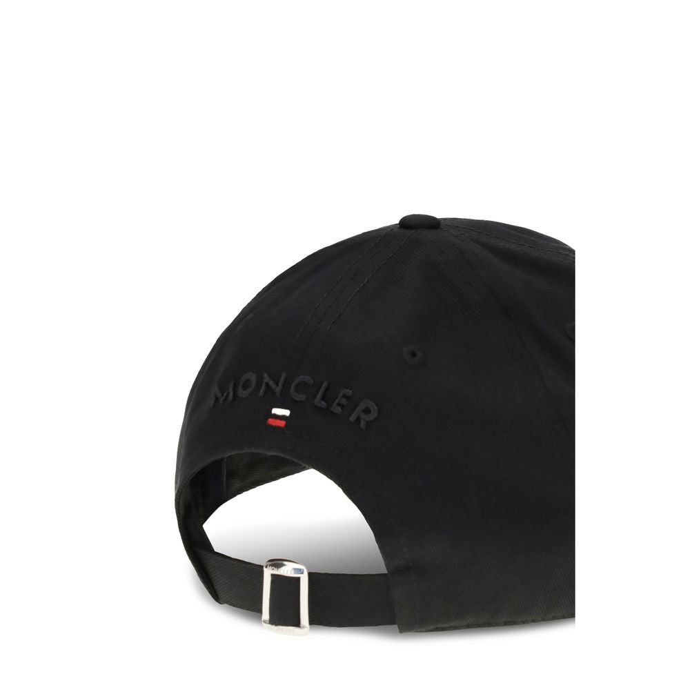 Moncler Black Cotton Cap Baseball Hat Moncler