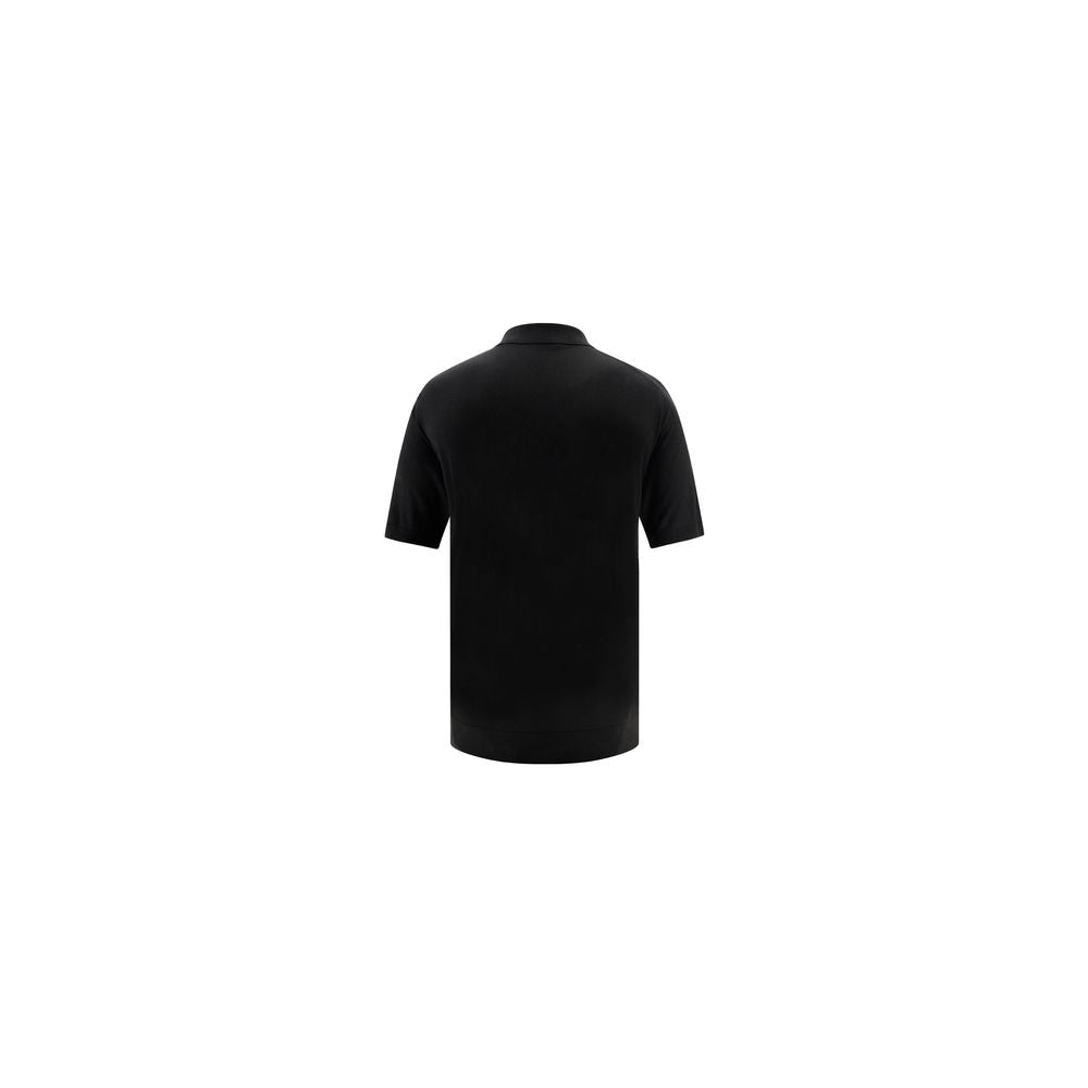 Prada Black Wool Oves Aries Polo Shirt Prada