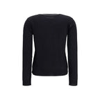MM6 Black Wool Oves Aries Cardigan