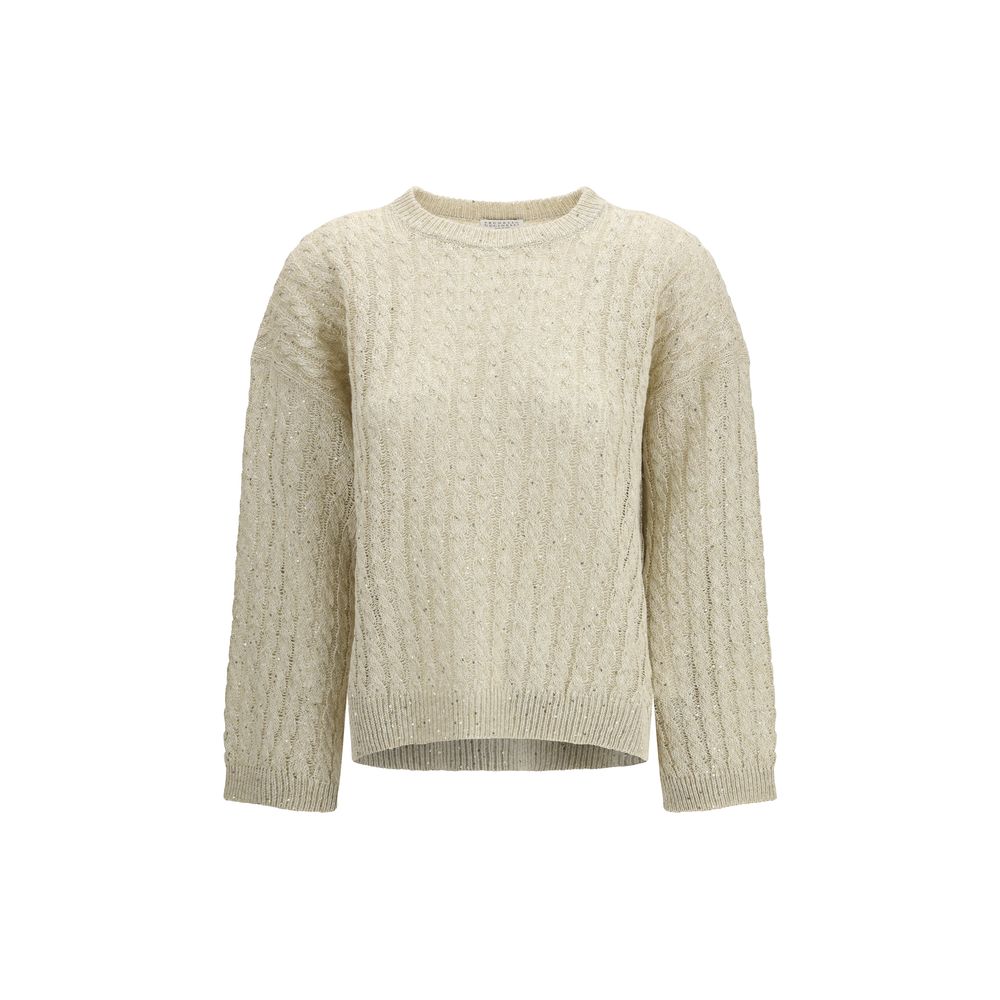 Brunello Cucinelli Beige Linen Sweatshirt Brunello Cucinelli