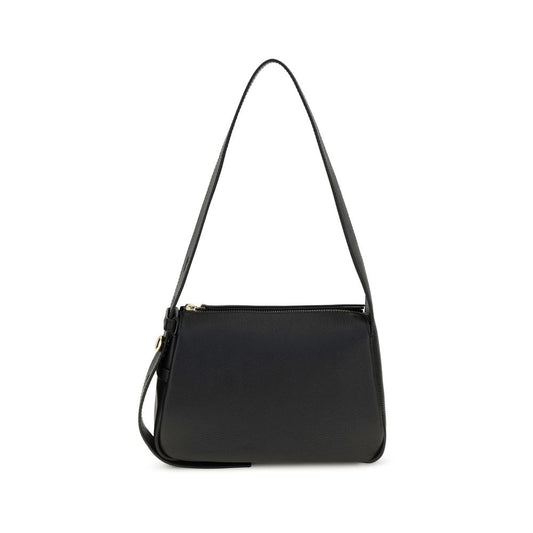 Tory Burch Black Calf Leather Bos Taurus Shoulder Bag Tory Burch