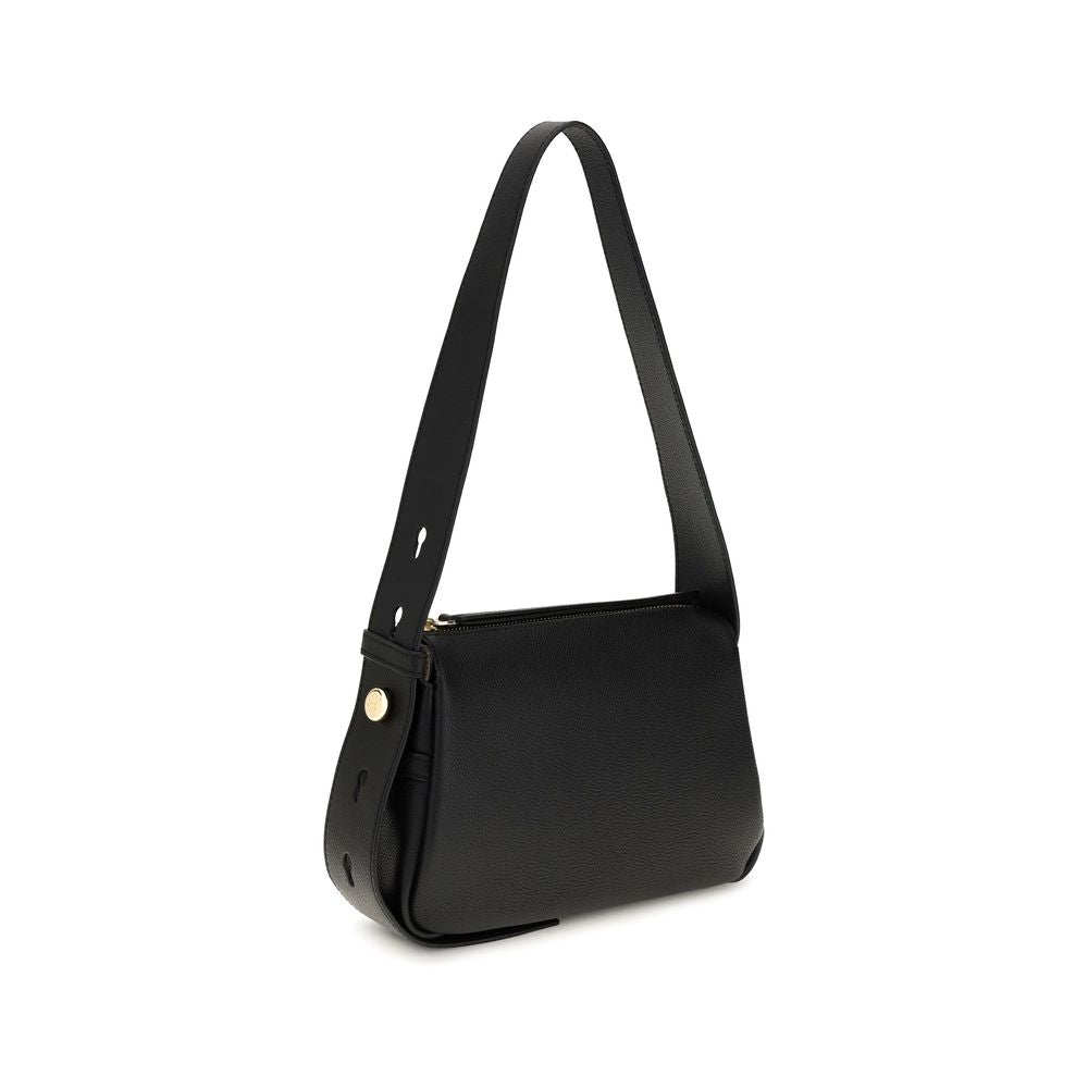 Tory Burch Black Calf Leather Bos Taurus Shoulder Bag Tory Burch