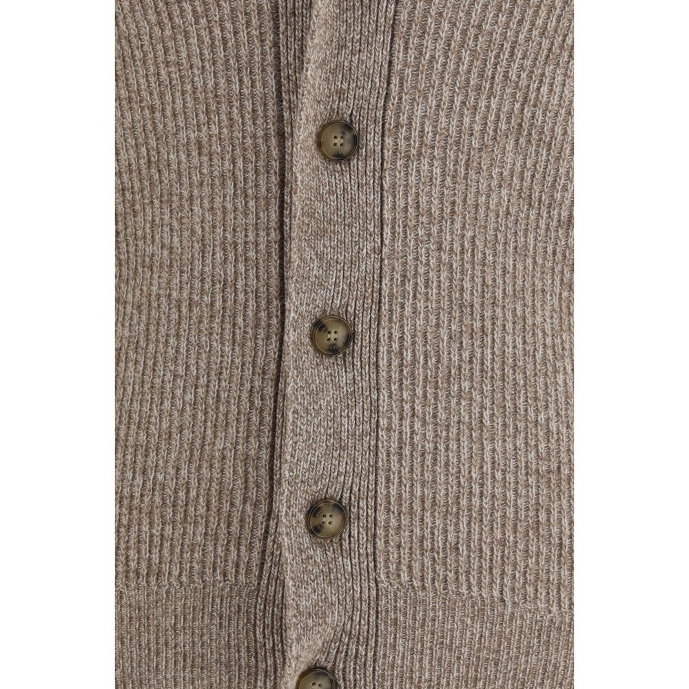 Brooksfield Beige Wool Oves Aries Cardigan Brooksfield