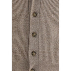 Brooksfield Beige Wool Oves Aries Cardigan Brooksfield
