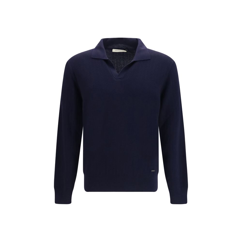 Brooksfield Blue Wool Oves Aries Cardigan Brooksfield