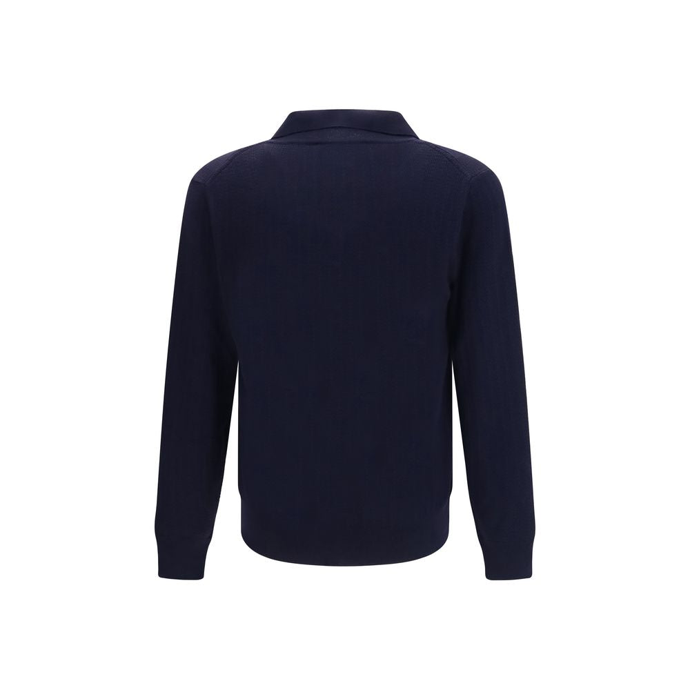 Brooksfield Blue Wool Oves Aries Cardigan Brooksfield