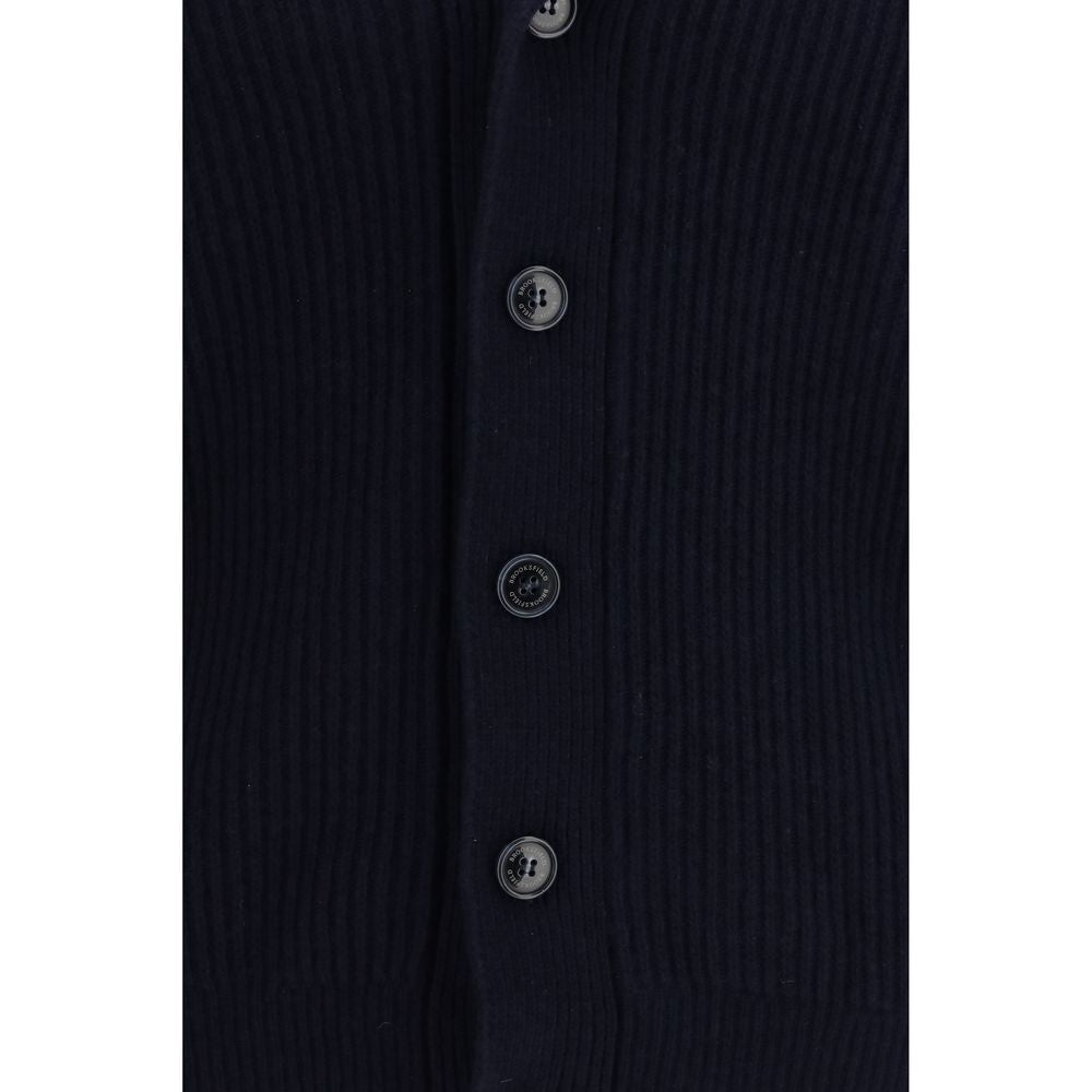 Brooksfield Blue Wool Oves Aries Cardigan Brooksfield
